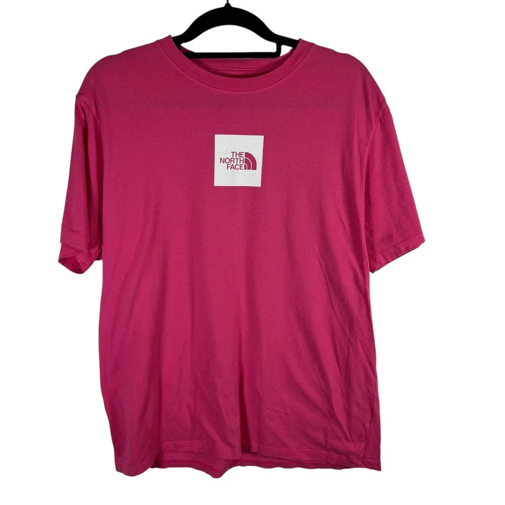 The North Face‎ Mens Pink Short Sleeve Graphic Box Logo T-Shirt Large Outdoor